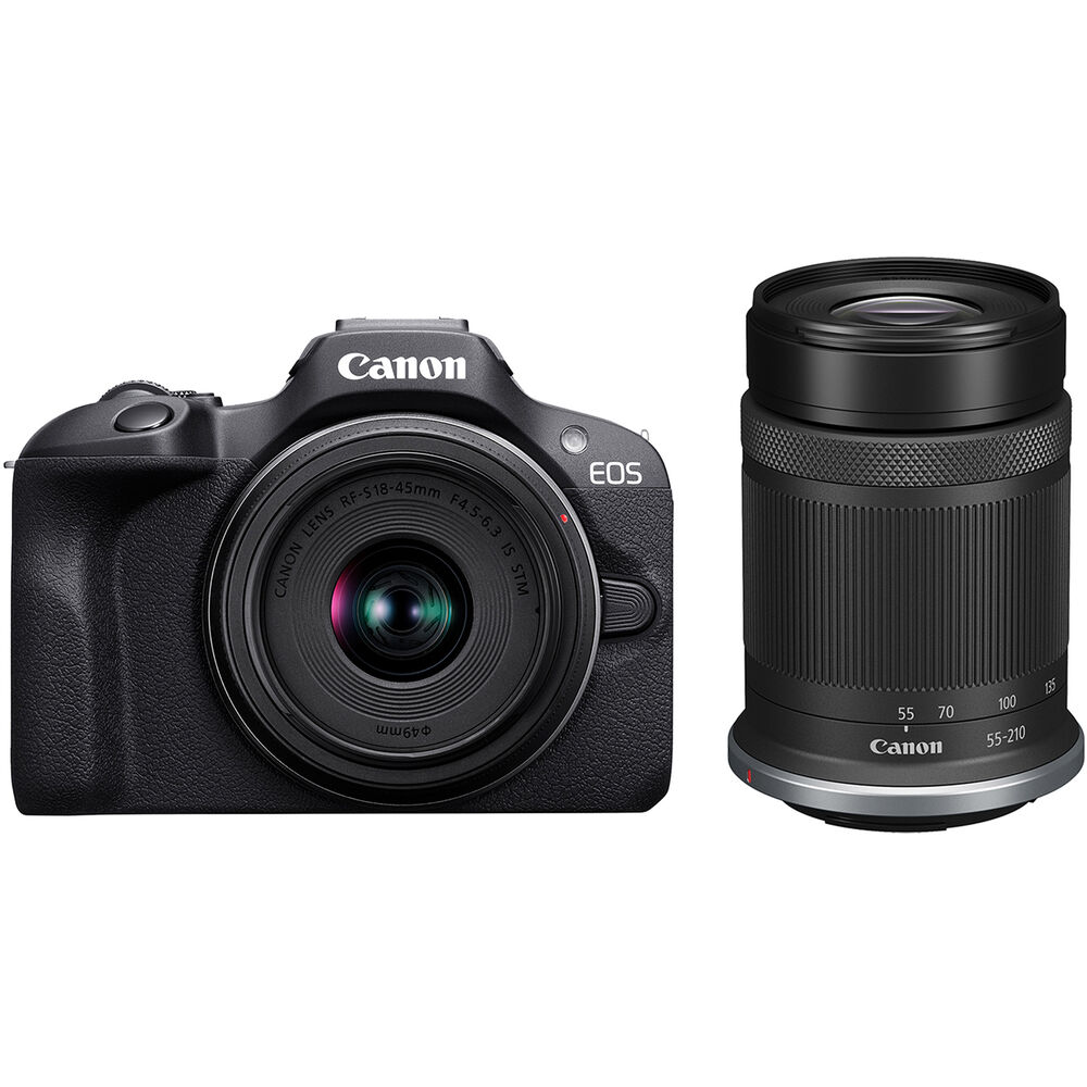 Canon EOS R100 Mirrorless Camera with 18-45mm & 55-210mm Lenses