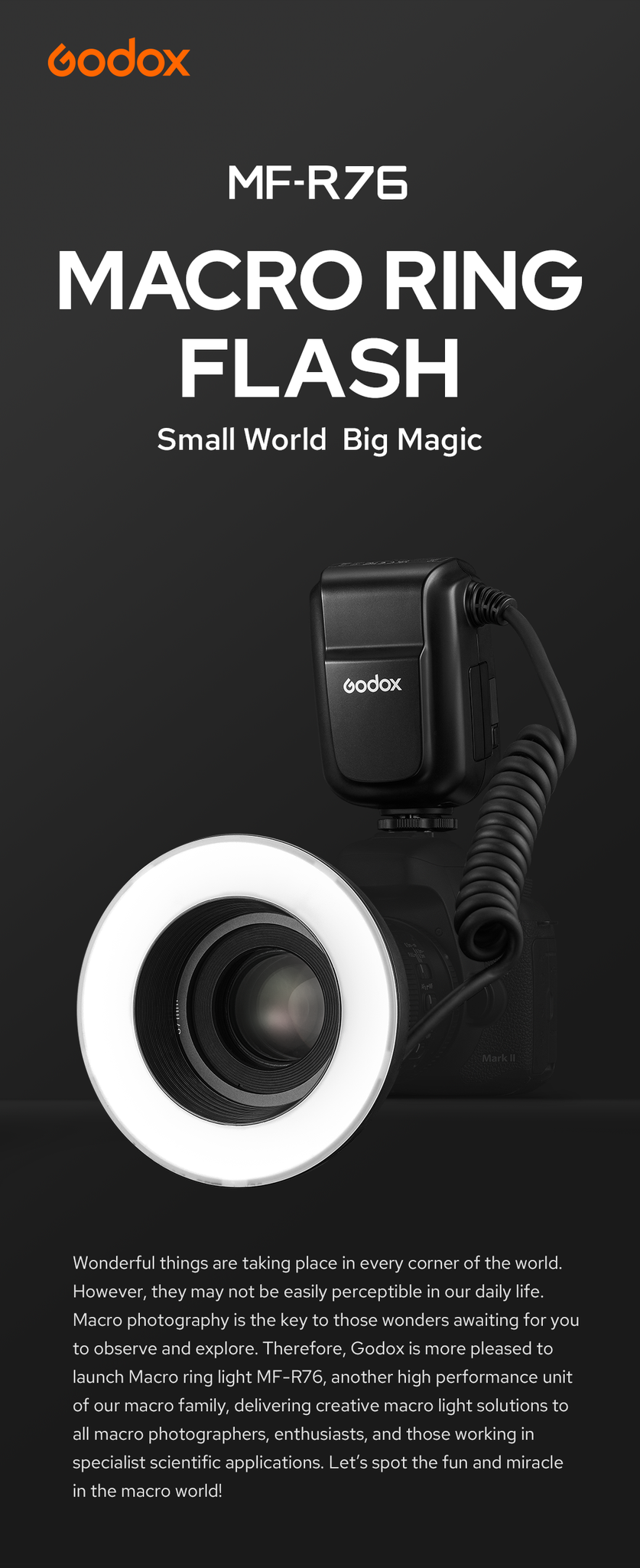 Godox MF-R76 Macro Ring Flash