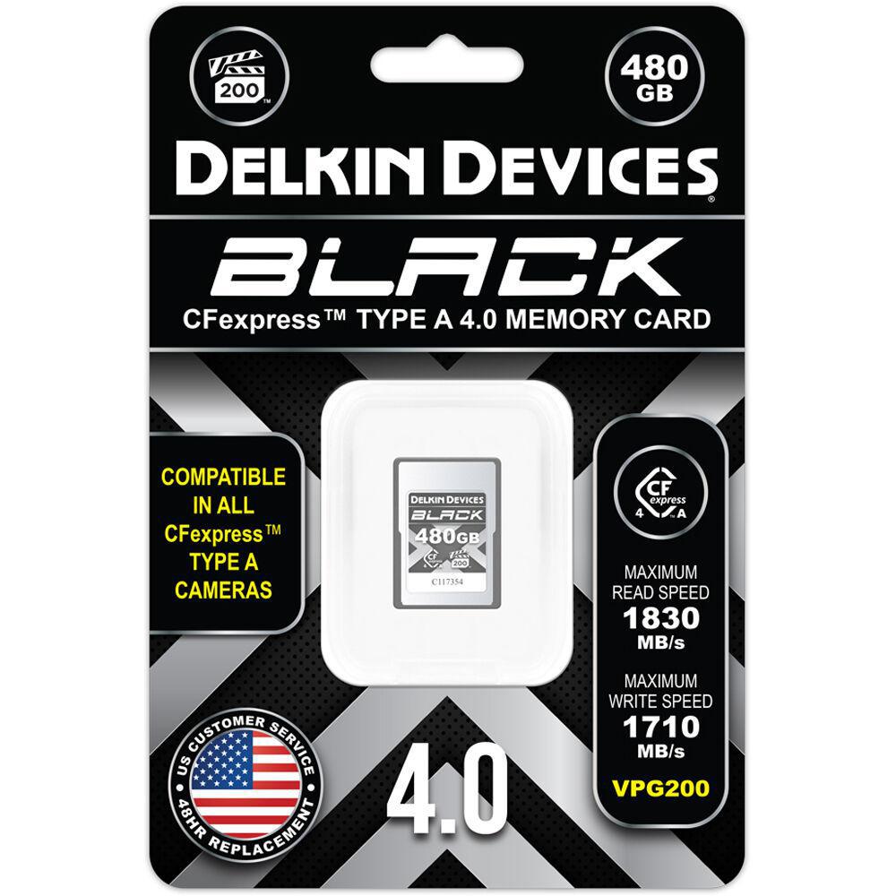 Delkin Devices 480GB BLACK CFexpress Type A 4.0 Memory Card