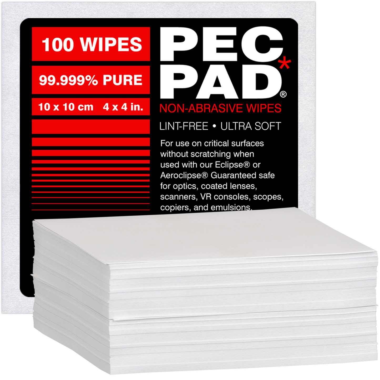 Photographics Solutions Pec*Pad® Non-abrasive Wipes (4"x4" QTY 100)