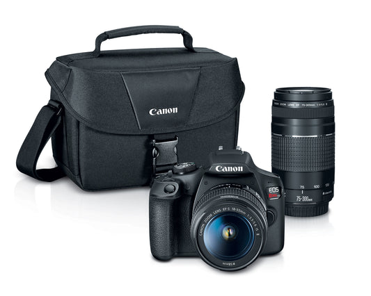 Canon EOS Rebel T7 DSLR WiFi 18-55mm + EF 75-300mm Double Zoom Kit