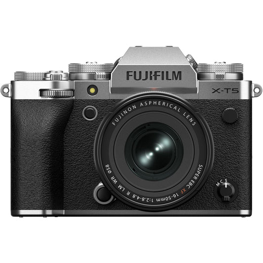 FUJIFILM X-T5 Mirrorless Camera with XF 16-50mm F2.8-4.8 R LM WR Lens (Silver)