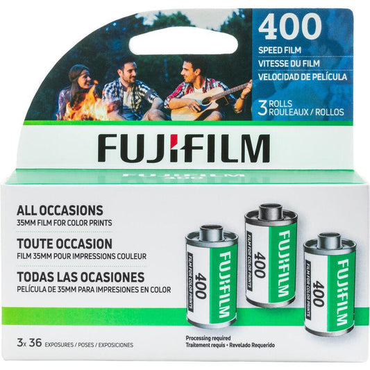 FUJIFILM 400 Color Negative Film (3-Pack, 35mm Roll Film, 36 Exp)