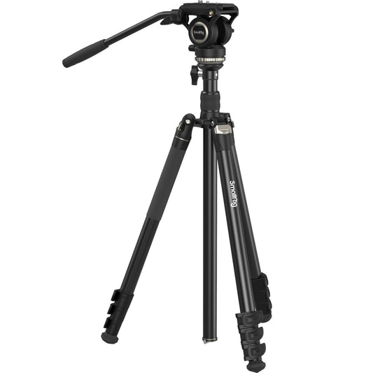 SmallRig CT210 Video Tripod with Fluid Head and Reversible Center Column