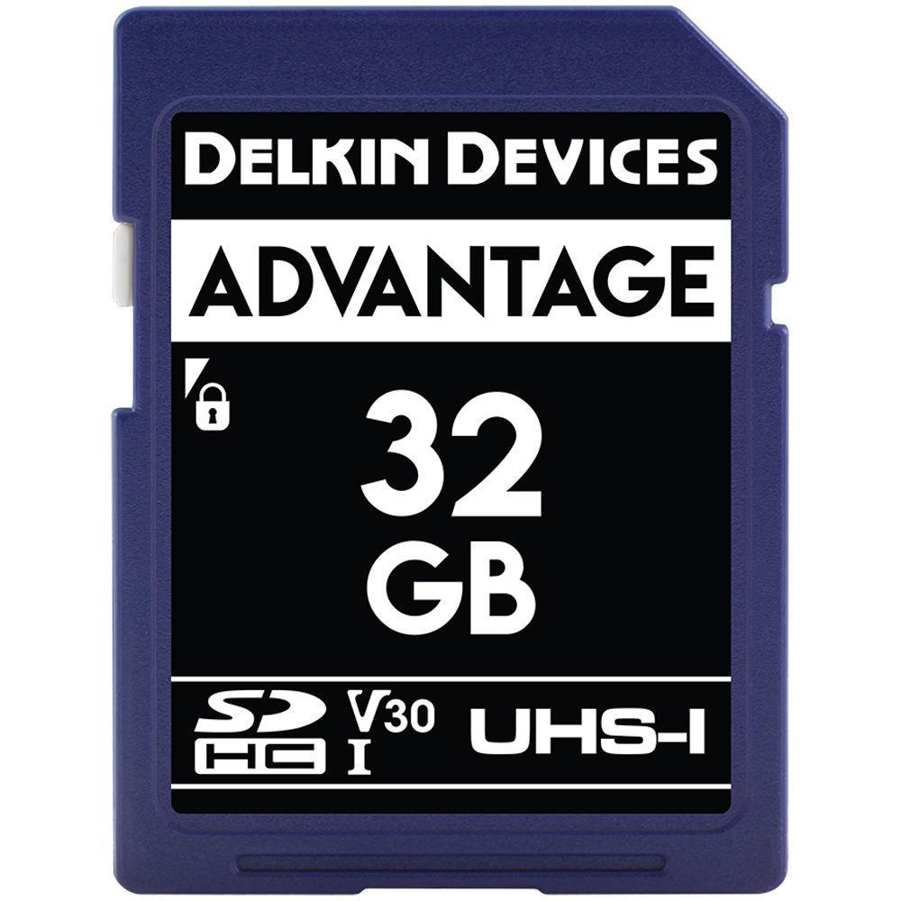 Delkin Devices 32GB Advantage UHS-I V30 SDHC Memory Card