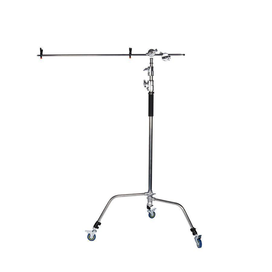 Sirui C-STAND-02 C-Stand with Boom Arm, Casters, and Sandbag (Chrome)