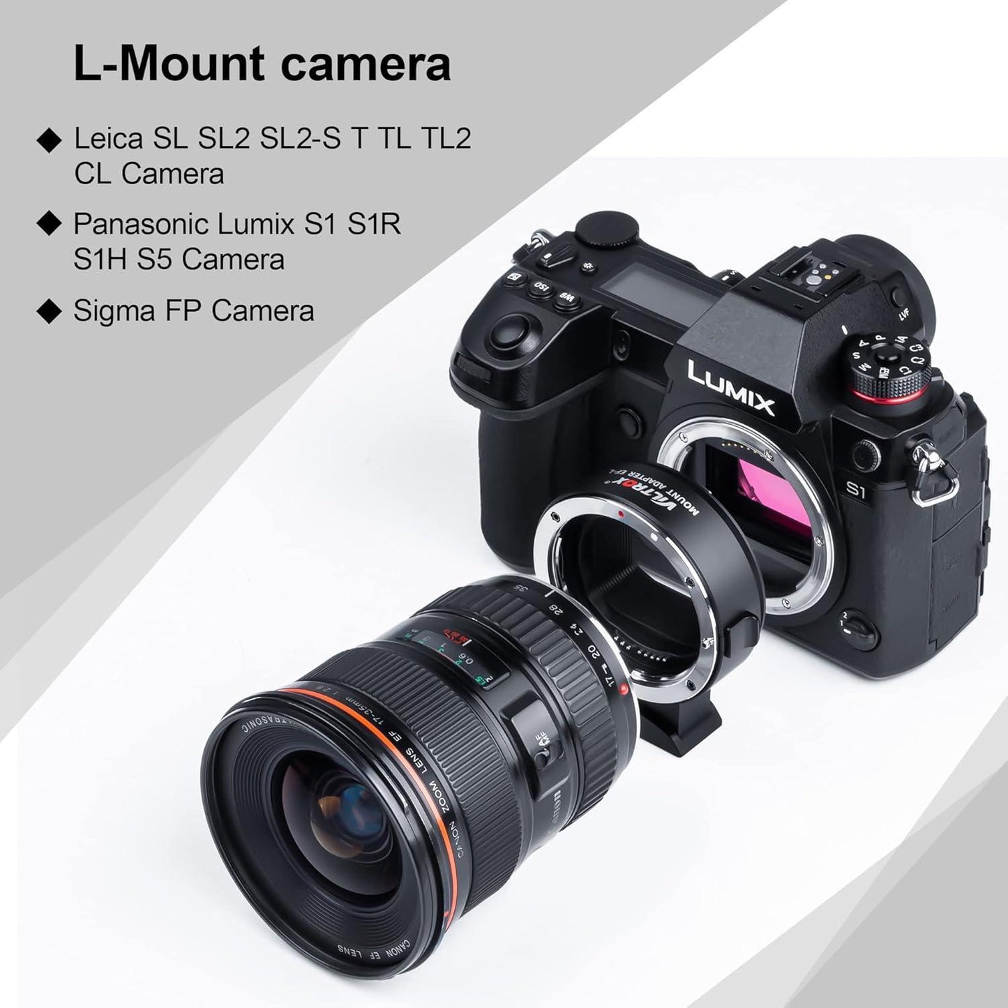 Viltrox EF-L Lens Mount Adapter for Canon EF or EF-S-Mount Lens to L-Mount Camera