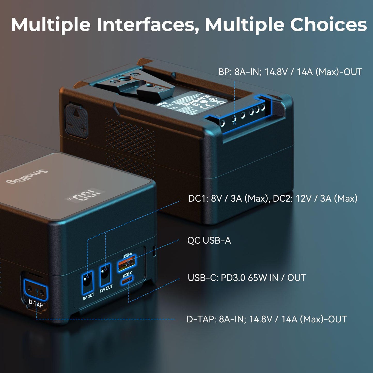 SmallRig VB99 Mini V-Mount Battery (99Wh, Orange)