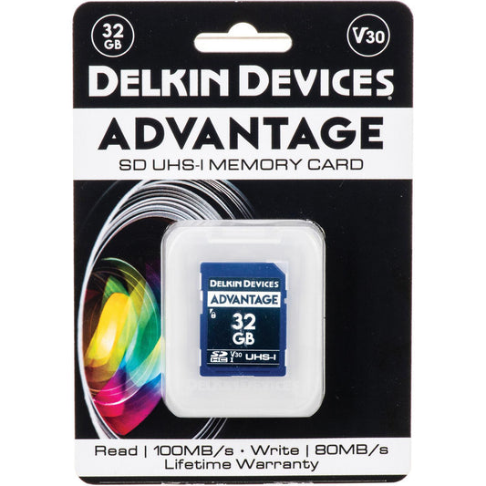 Delkin Devices 32GB Advantage UHS-I V30 SDHC Memory Card