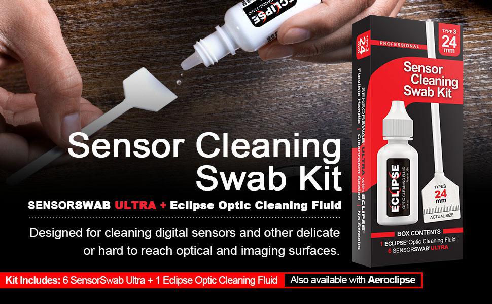 Sensor Cleaning Swab Kit Optic Cleaning Fluid + SensorSwab® ULTRA