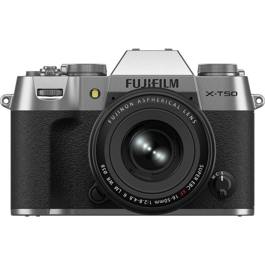 FUJIFILM X-T50 Mirrorless Camera with 16-50mm f/2.8-4 Lens (Silver)