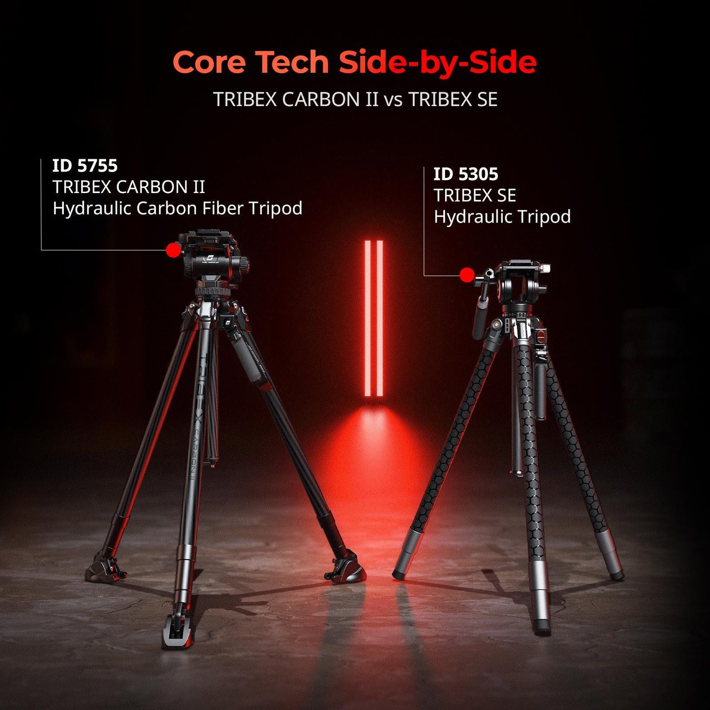 SmallRig x Potato Jet TRIBEX II Hydraulic Carbon Fiber Tripod (legs only, no head)