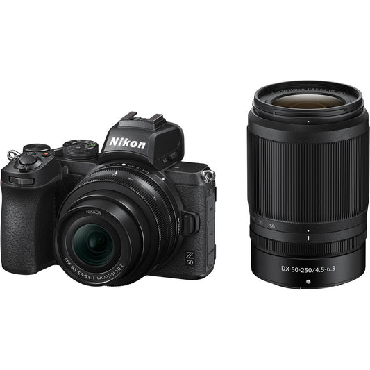 Nikon Z50 Mirrorless Digital Camera with 16-50mm & 50-250mm Lenses