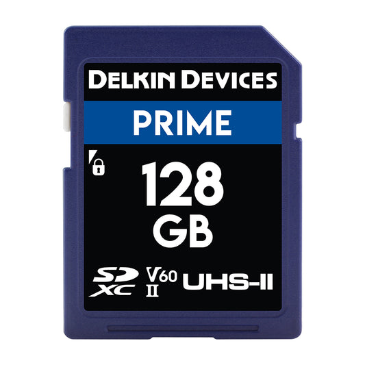 Delkin Devices 128GB PRIME UHS-II (U3/V60) SD Memory Card